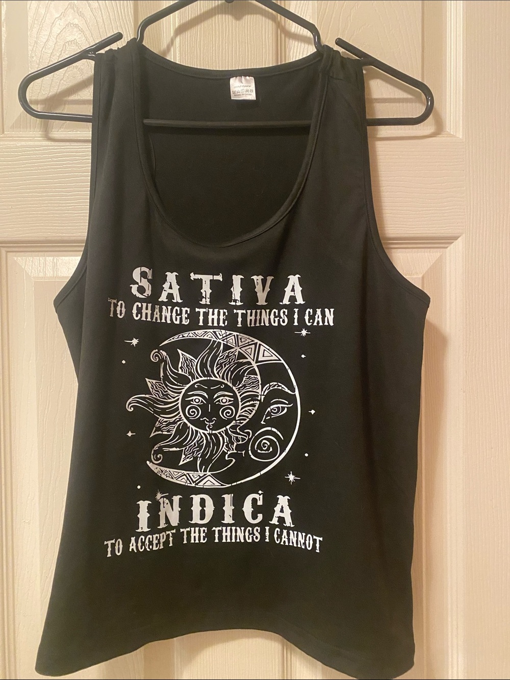 Sativa Indica Graphic Tank Top - Black